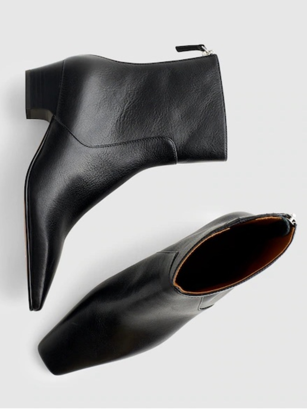 Madewell Laurel Ankle Bootie True Black 8 Leather Casual Preppy Versatile FLAW